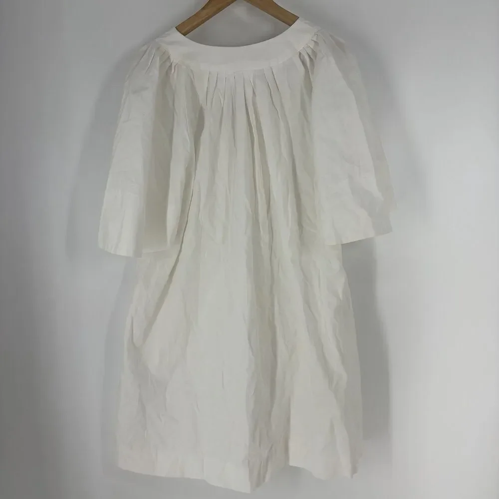 Pomander Place Tuckernuck Dress Size XL White Finley Flutter Sleeve Resort Prep - Picture 6 of 9
